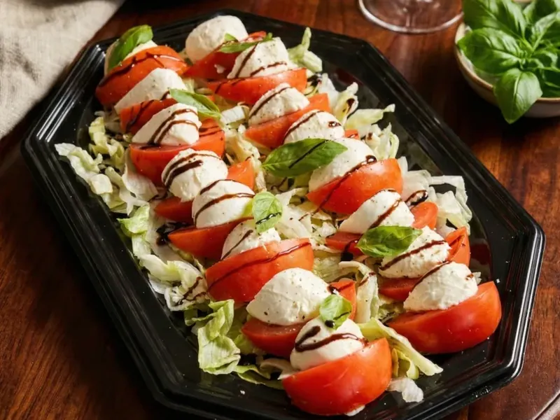 Insalata caprese schaal