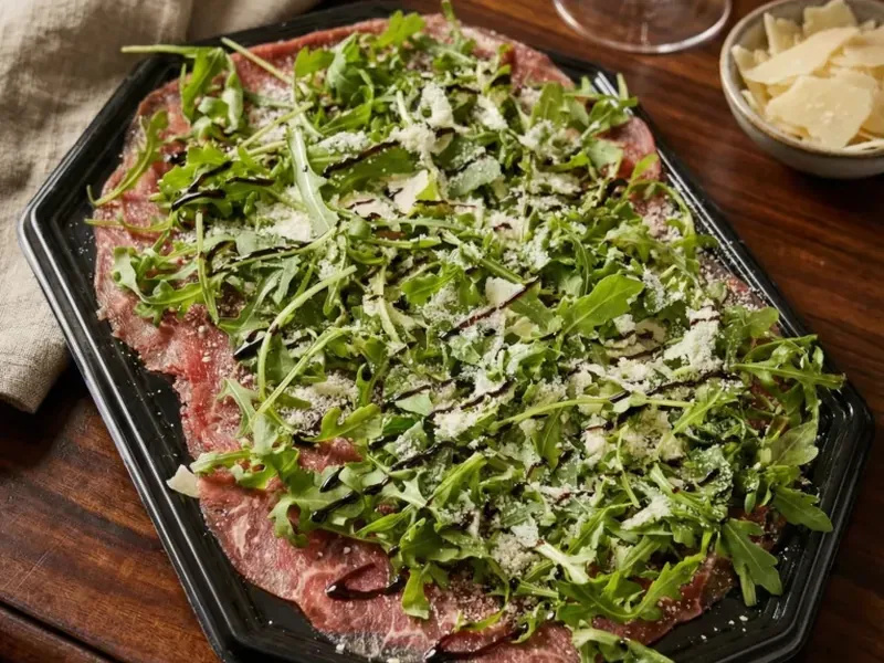 Carpaccio di carne schaal